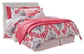 Anarasia Full Sleigh Headboard Bed with Mirrored Dresser