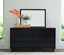 Load image into Gallery viewer, Danziar King Panel Headboard with Mirrored Dresser and 2 Nightstands
