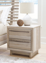 Load image into Gallery viewer, Hasbrick King Panel Headboard with Mirrored Dresser, Chest and Nightstand
