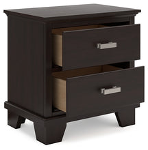 Load image into Gallery viewer, Covetown Full Panel Bed with Mirrored Dresser, Chest and 2 Nightstands
