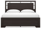 Covetown King Panel Bed with Mirrored Dresser, Chest and 2 Nightstands