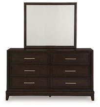 Load image into Gallery viewer, Neymorton King Upholstered Panel Bed with Mirrored Dresser and Nightstand
