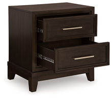Load image into Gallery viewer, Neymorton Queen Upholstered Panel Bed with Mirrored Dresser, Chest and Nightstand

