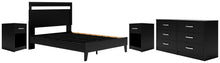 Load image into Gallery viewer, Finch Queen Panel Platform Bed with Dresser and 2 Nightstands
