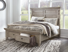 Load image into Gallery viewer, Harrastone King Panel Bed with Dresser and Nightstand
