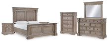 Load image into Gallery viewer, Blairhurst Queen Panel Bed with Mirrored Dresser, Chest and 2 Nightstands
