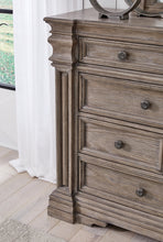 Load image into Gallery viewer, Blairhurst Queen Panel Bed with Mirrored Dresser, Chest and 2 Nightstands
