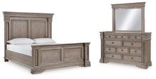 Load image into Gallery viewer, Blairhurst Queen Panel Bed with Mirrored Dresser
