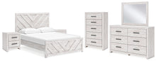 Load image into Gallery viewer, Cayboni Queen Panel Bed with Mirrored Dresser, Chest and 2 Nightstands
