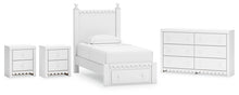 Load image into Gallery viewer, Mollviney Twin Panel Storage Bed with Dresser and 2 Nightstands
