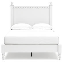 Load image into Gallery viewer, Mollviney Full Panel Bed with Mirrored Dresser and 2 Nightstands
