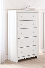 Load image into Gallery viewer, Mollviney Twin Panel Bed with Mirrored Dresser, Chest and Nightstand
