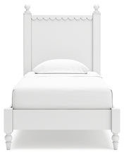 Load image into Gallery viewer, Mollviney Twin Panel Bed with Mirrored Dresser, Chest and Nightstand
