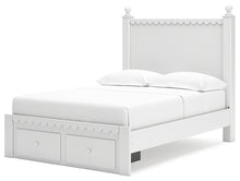 Load image into Gallery viewer, Mollviney Full Panel Storage Bed with Mirrored Dresser and 2 Nightstands
