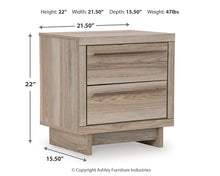 Load image into Gallery viewer, Hasbrick Queen Panel Bed with Mirrored Dresser, Chest and Nightstand
