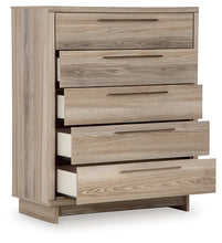 Load image into Gallery viewer, Hasbrick Queen Panel Headboard with Mirrored Dresser, Chest and 2 Nightstands
