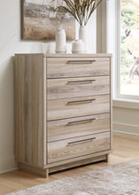 Load image into Gallery viewer, Hasbrick Queen Panel Headboard with Mirrored Dresser, Chest and 2 Nightstands
