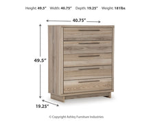 Load image into Gallery viewer, Hasbrick King Panel Headboard with Mirrored Dresser and Chest
