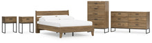 Load image into Gallery viewer, Deanlow Full Platform Panel Bed with Dresser, Chest and 2 Nightstands
