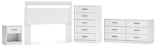 Load image into Gallery viewer, Flannia Queen Panel Headboard with Dresser, Chest and Nightstand
