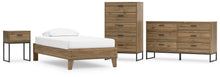 Load image into Gallery viewer, Deanlow Twin Platform Bed with Dresser, Chest and Nightstand
