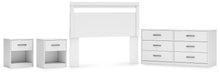 Load image into Gallery viewer, Flannia Queen Panel Headboard with Dresser and 2 Nightstands
