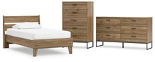 Load image into Gallery viewer, Deanlow Twin Platform Panel Bed with Dresser and Chest
