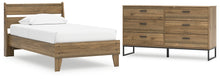 Load image into Gallery viewer, Deanlow Twin Platform Panel Bed with Dresser
