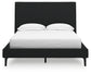 Cadmori Full Upholstered Bed with Mirrored Dresser, Chest and 2 Nightstands