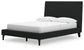 Cadmori Full Upholstered Bed with Mirrored Dresser, Chest and 2 Nightstands