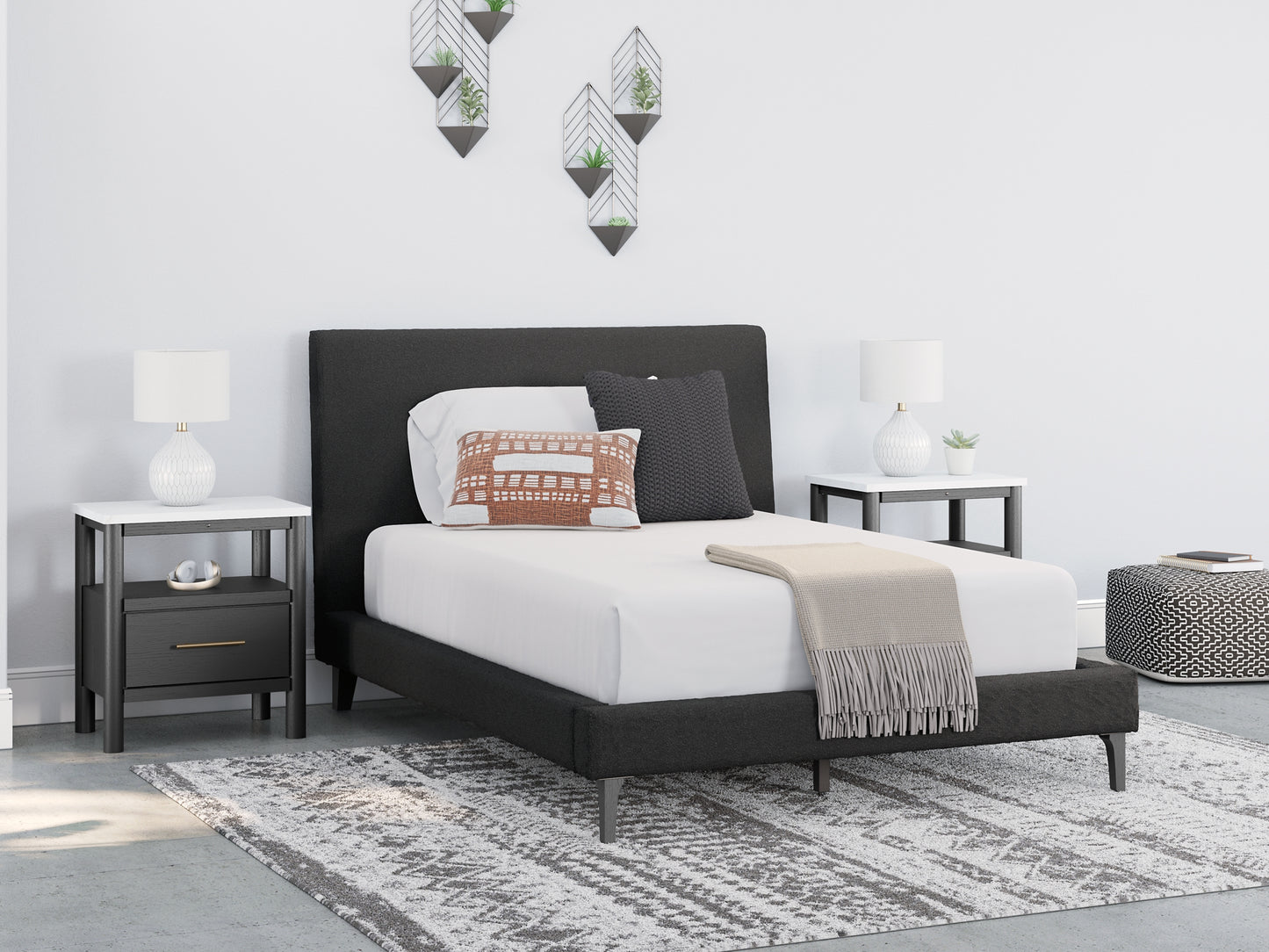 Cadmori Full Upholstered Bed with Dresser