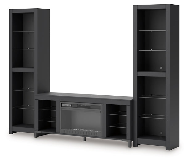 Cayberry 3-Piece Entertainment Center with Electric Fireplace