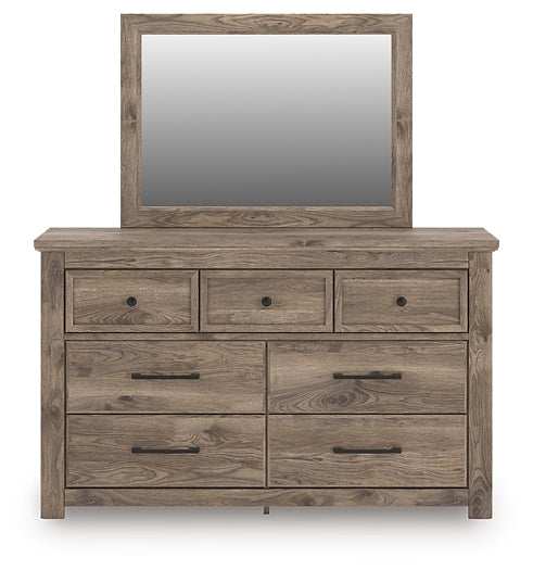 Rusticott King Poster Bed, Dresser and Mirror