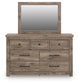 Rusticott King Poster Bed, Dresser and Mirror