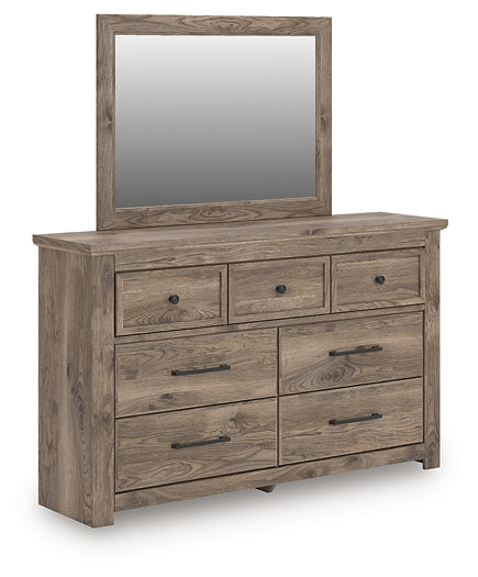 Rusticott King Poster Bed, Dresser and Mirror