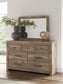 Rusticott King Poster Bed, Dresser and Mirror
