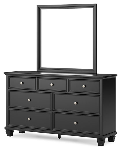 Lanolee Twin Panel Storage Bed, Dresser, Mirror and Nightstand