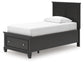 Lanolee Twin Panel Storage Bed, Dresser, Mirror and Nightstand