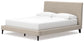 Cielden California King Upholstered Bed with Roll Slats, Dresser, Mirror, Chest and Nightstand