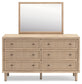 Cielden King Upholstered Bed with Roll Slats, Dresser, Mirror and Nightstand