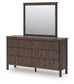 Pamytta Full Panel Bed, Dresser and Mirror