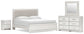 Zuraleus King Upholstered Panel Bed, Dresser, Mirror and Nightstand