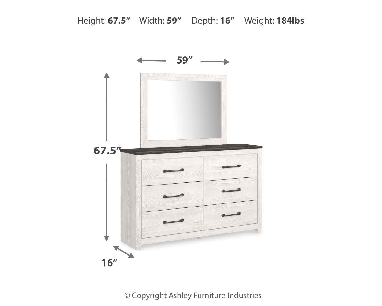 Gerridan Dresser and Mirror