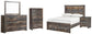 Drystan Full Bookcase Bed with 2 Storage Drawers, Dresser, Mirror, Chest and Nightstand