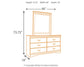 Huey Vineyard Full Sleigh Headboard Bed with Mirrored Dresser, Chest and Nightstand