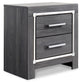 Lodanna Full Upholstered Panel Headboard Bed with Mirrored Dresser, Chest and Nightstand