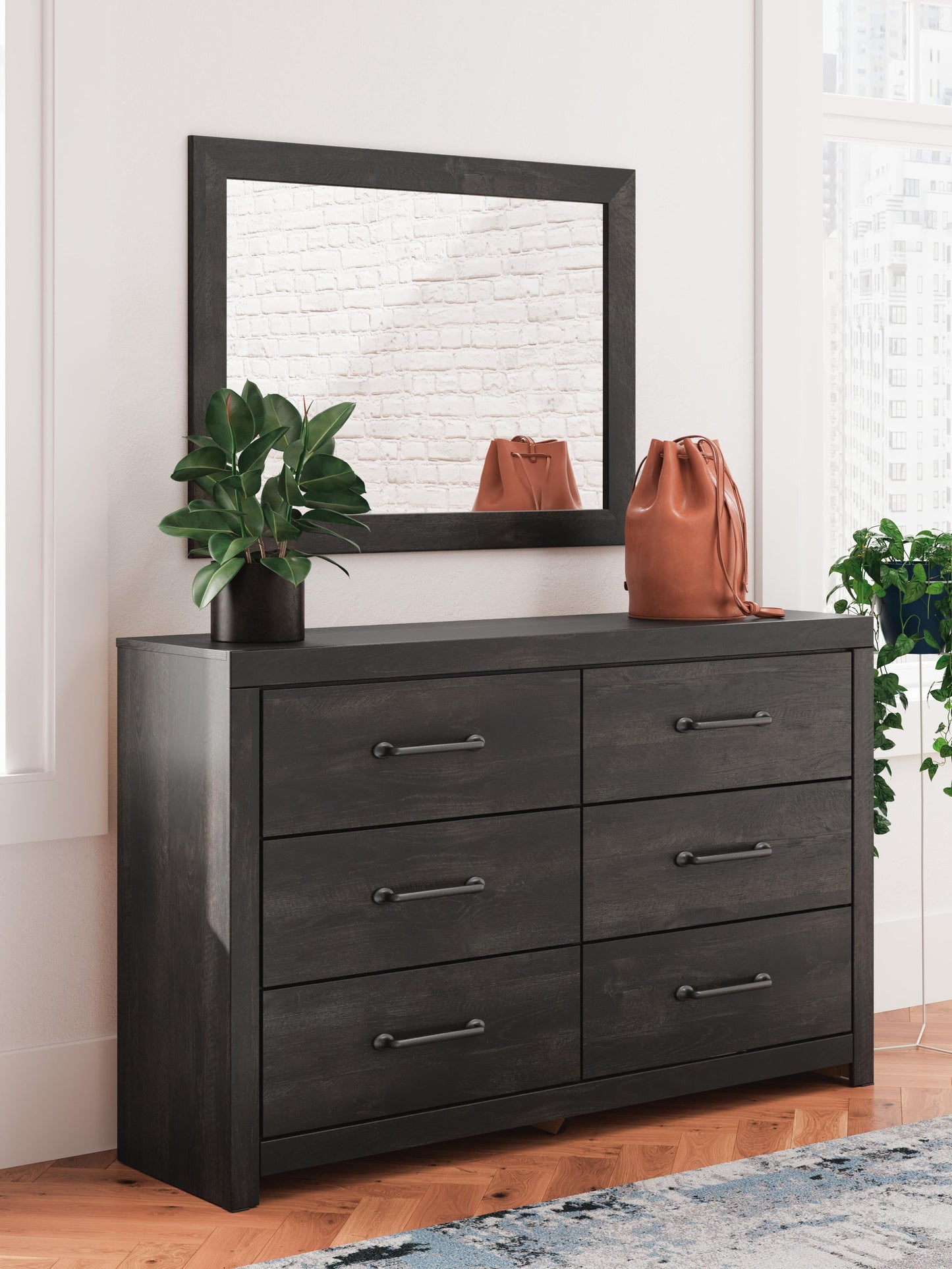 Hollivern Twin Panel Storage Bed, Dresser, Mirror, Chest and Nightstand
