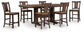 Rylandeen Counter Height Dining Table and 6 Barstools