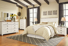 Load image into Gallery viewer, Willowton / Panel Headboard With Mirrored Dresser, Chest And Nightstand
