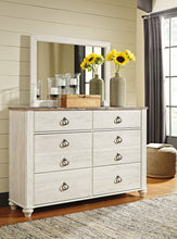 Load image into Gallery viewer, Willowton  Sleigh Bed With Mirrored Dresser, Chest And 2 Nightstands
